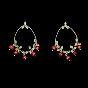 Cranberry Earrings - Hoop Post