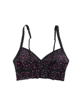 Cross Dyed Leopard V-Neck Retro Bralette