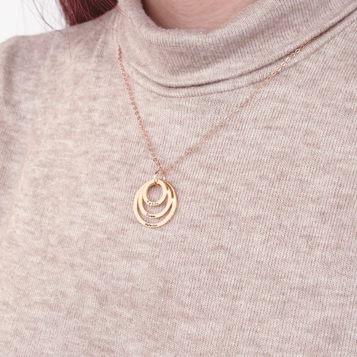 Custom Interlocking Circle Necklace