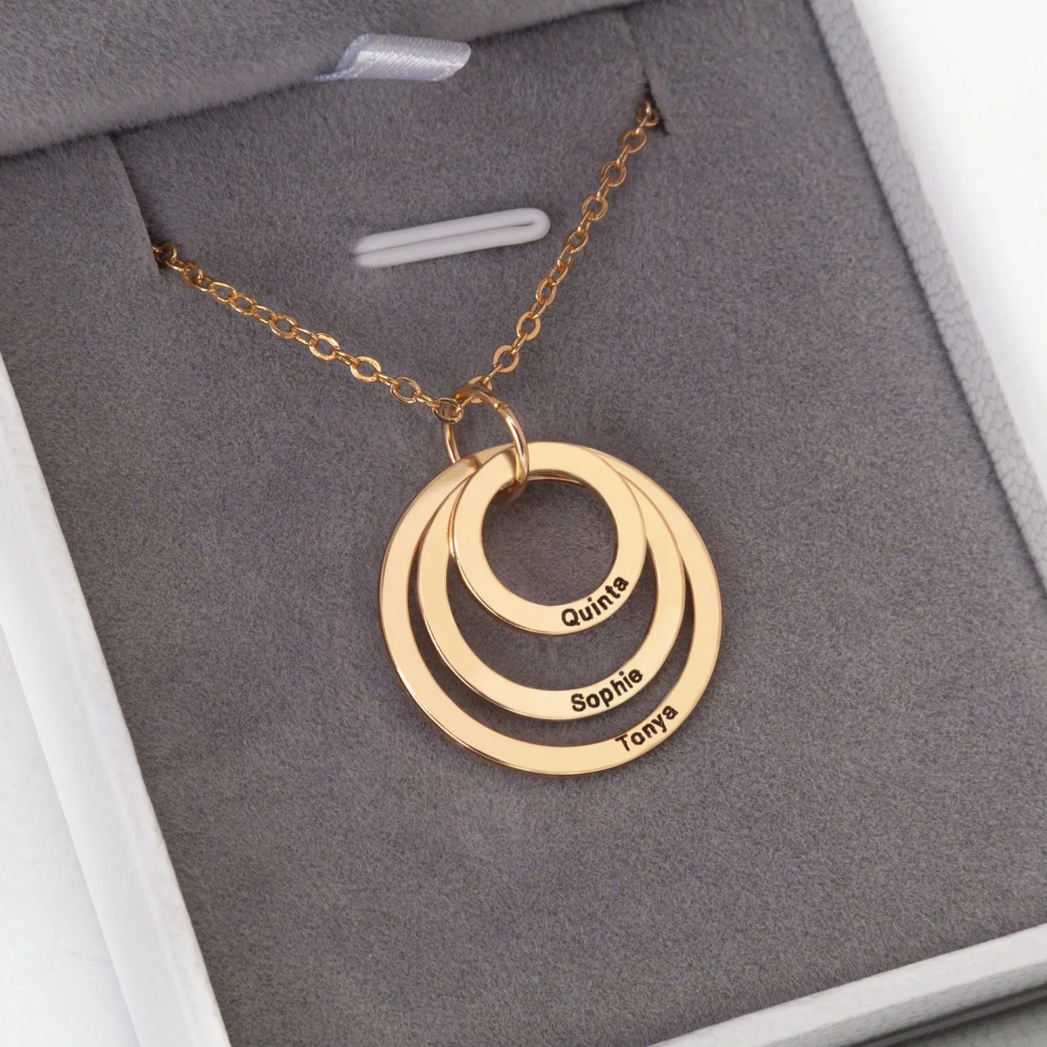 Custom Interlocking Circle Necklace