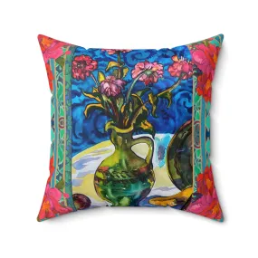 Decorative Pillow - Green Vase