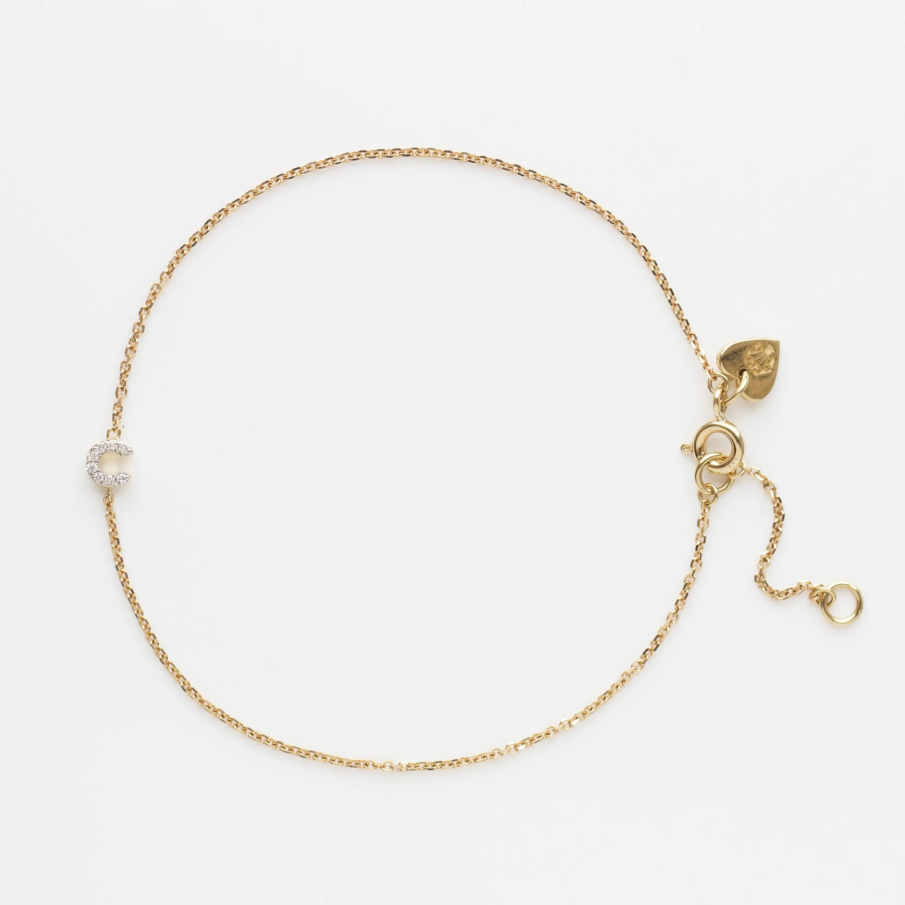 Diamond Initial Bracelet