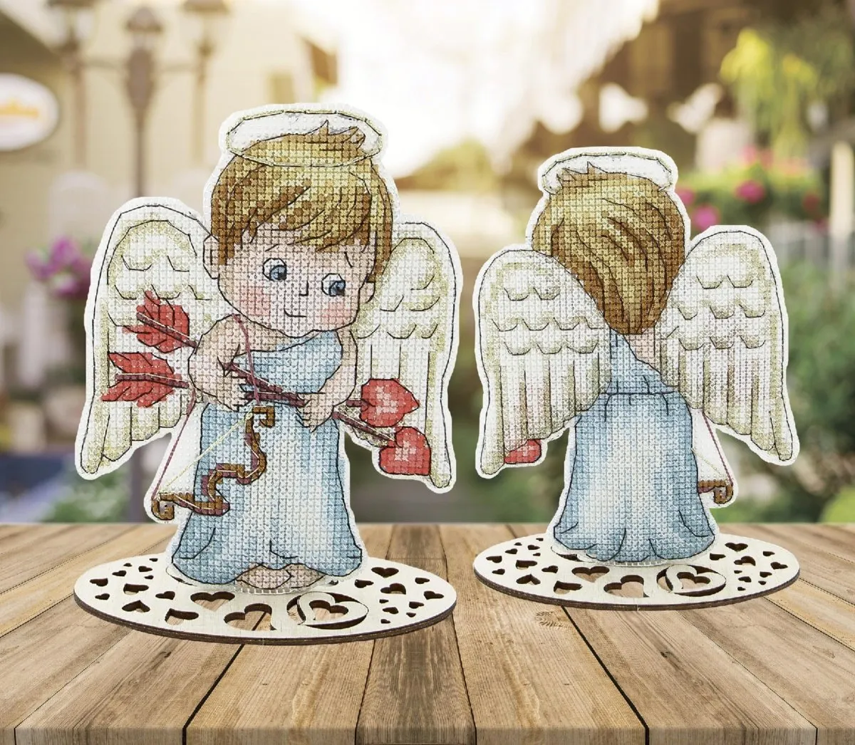 DIY Cupid Cross Stitch Kit, ANGEL Valentine's Day gift, CRYSTAL ART (T-61)