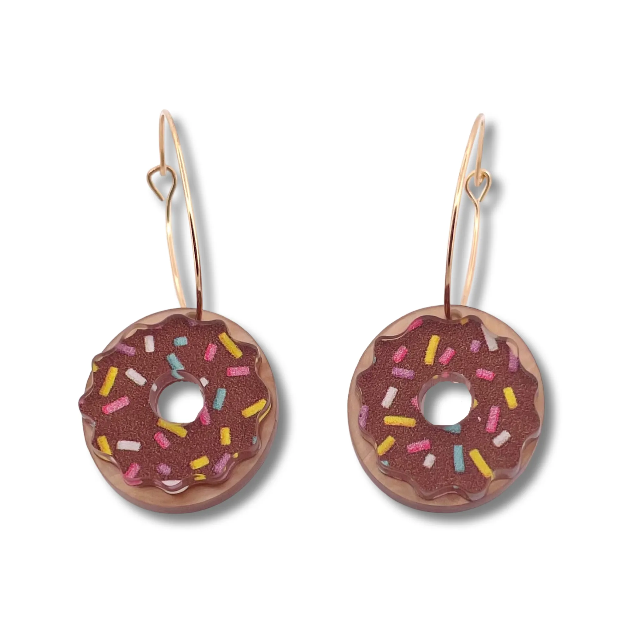 Donut  chocolate - Earrings