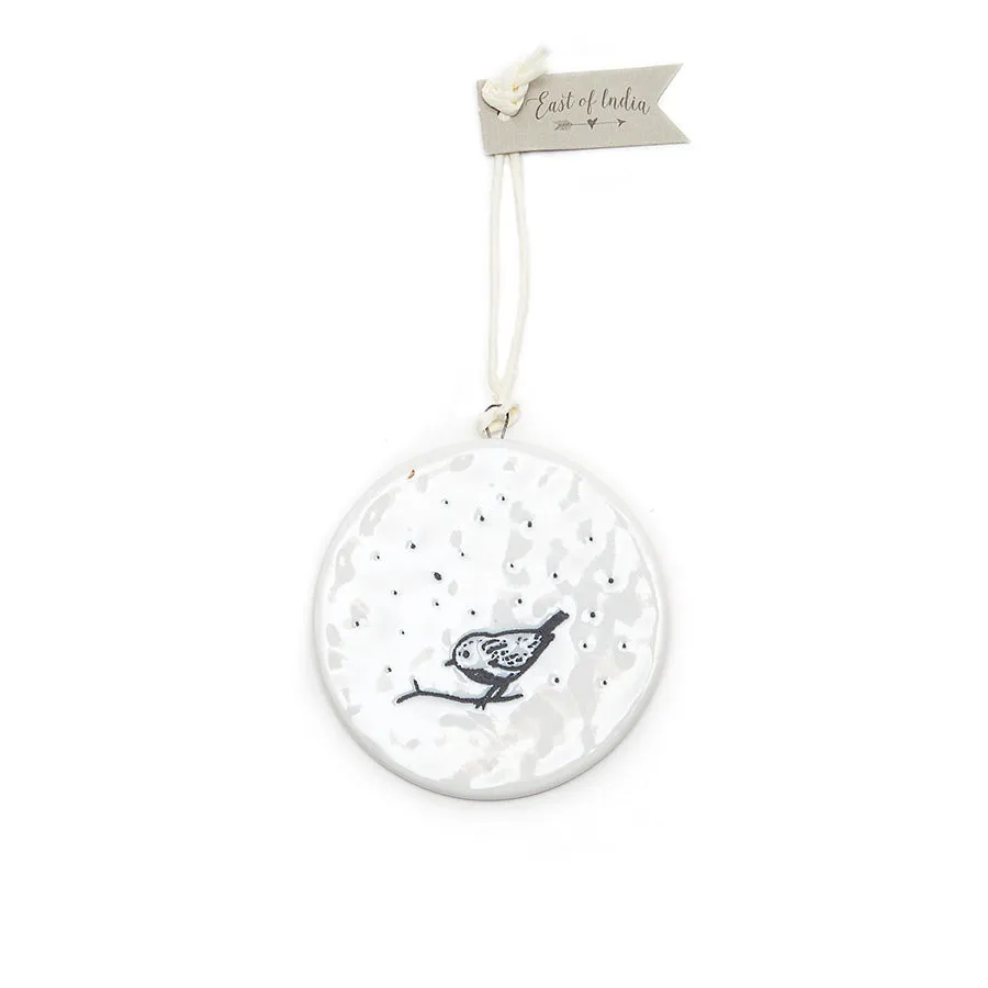 East of India 'It's the Most Wonderful Time...' Flat Ceramic Bauble