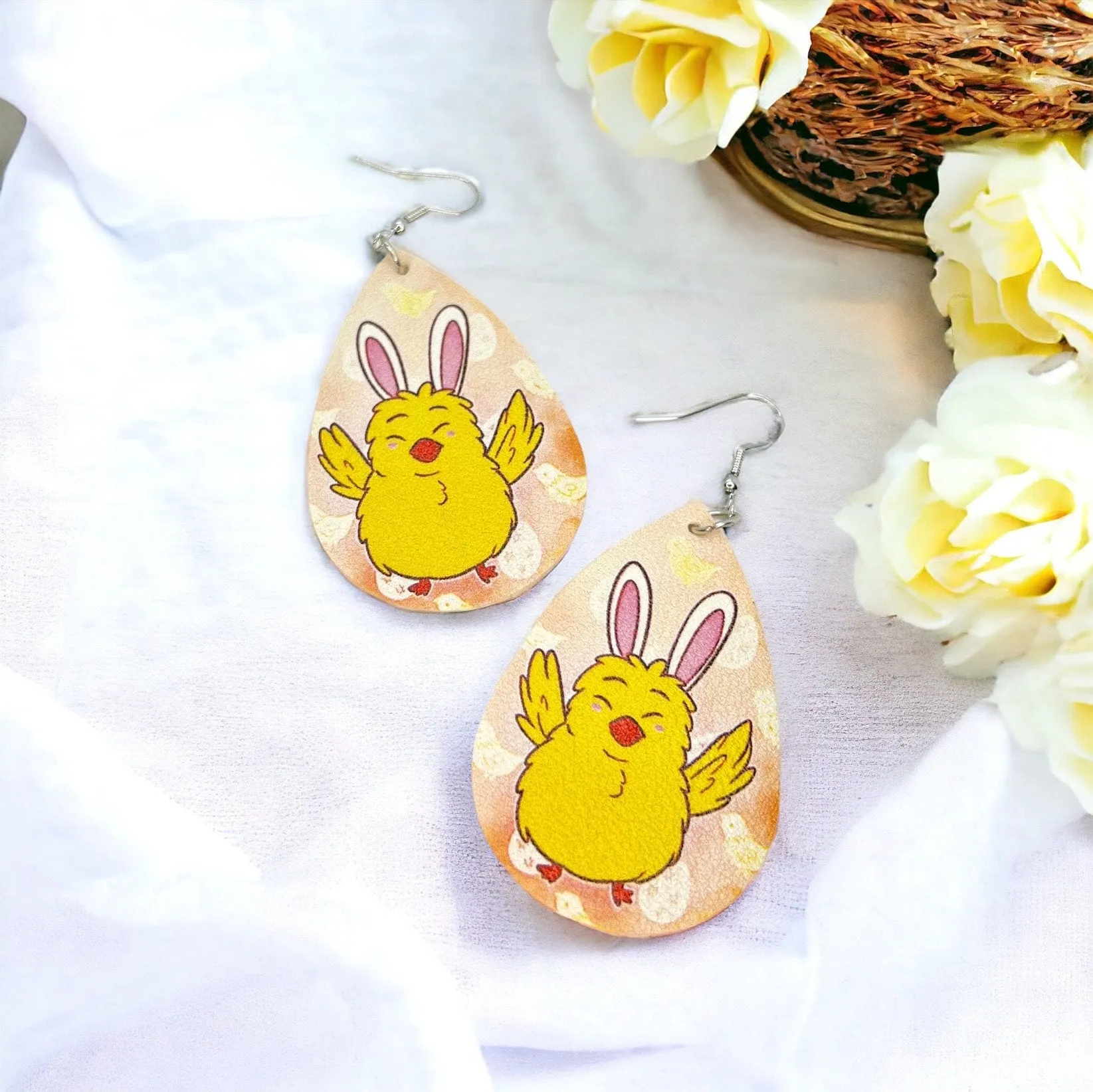 Easter Earrings - Bunny Earrings, Happy Easter, Easter Bunny, Easter Accessories, Easter Egg, Easter Accessories, Easter Basket, Chickadee