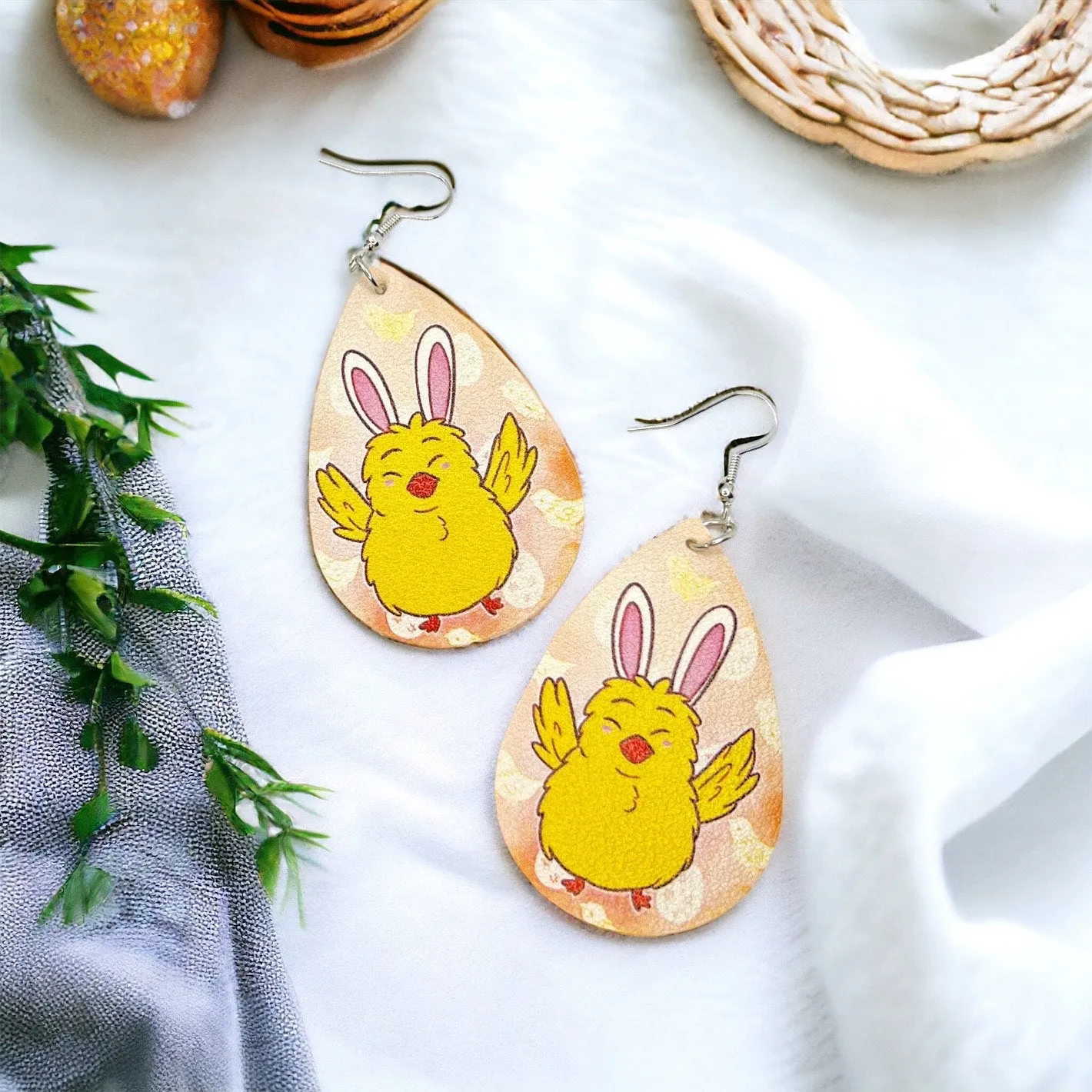 Easter Earrings - Bunny Earrings, Happy Easter, Easter Bunny, Easter Accessories, Easter Egg, Easter Accessories, Easter Basket, Chickadee