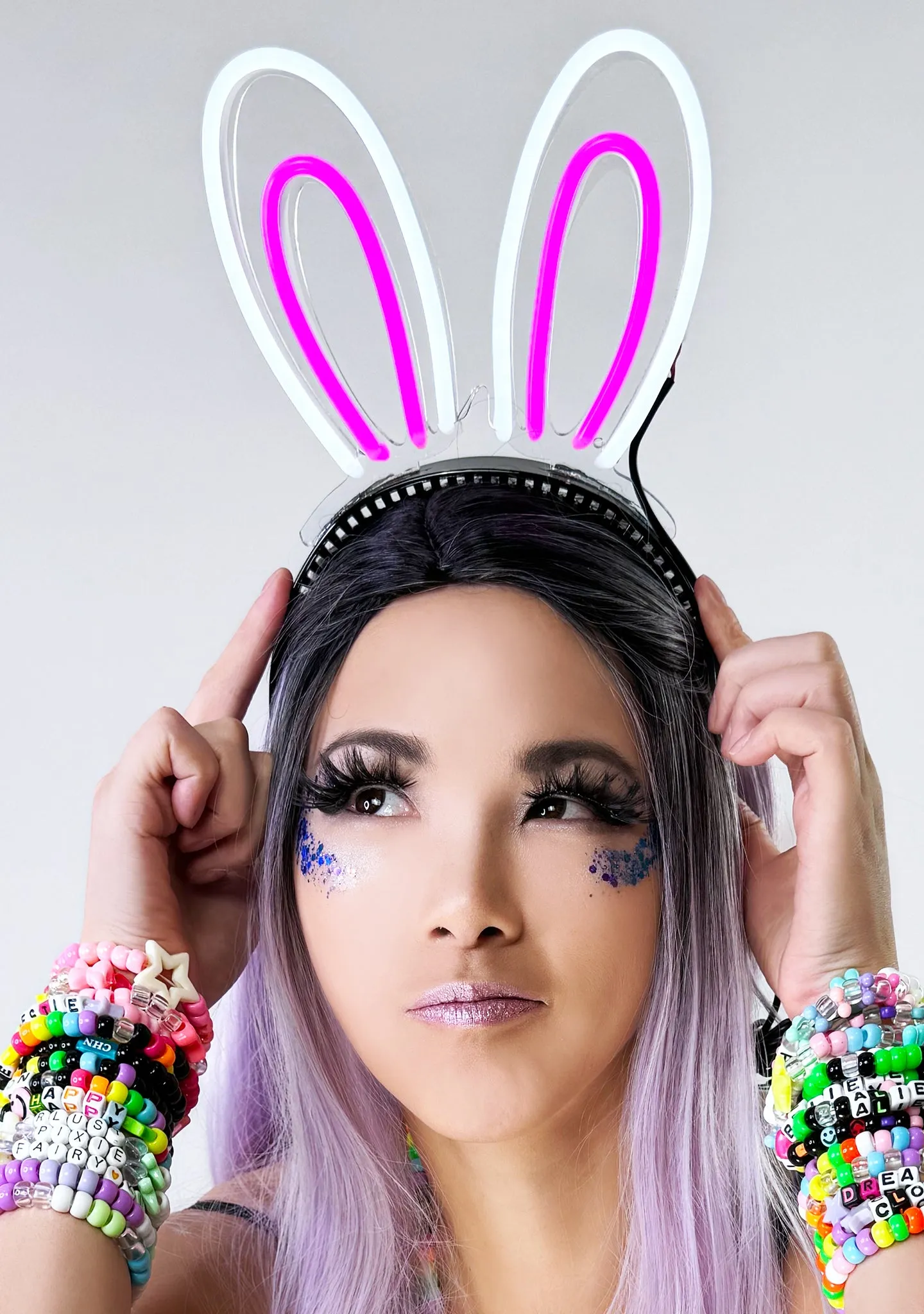 Electric Bunny Ear LED Light Up Headband