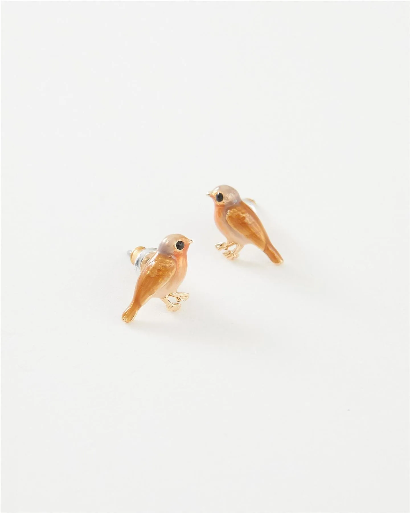 Enamel Robin Earrings