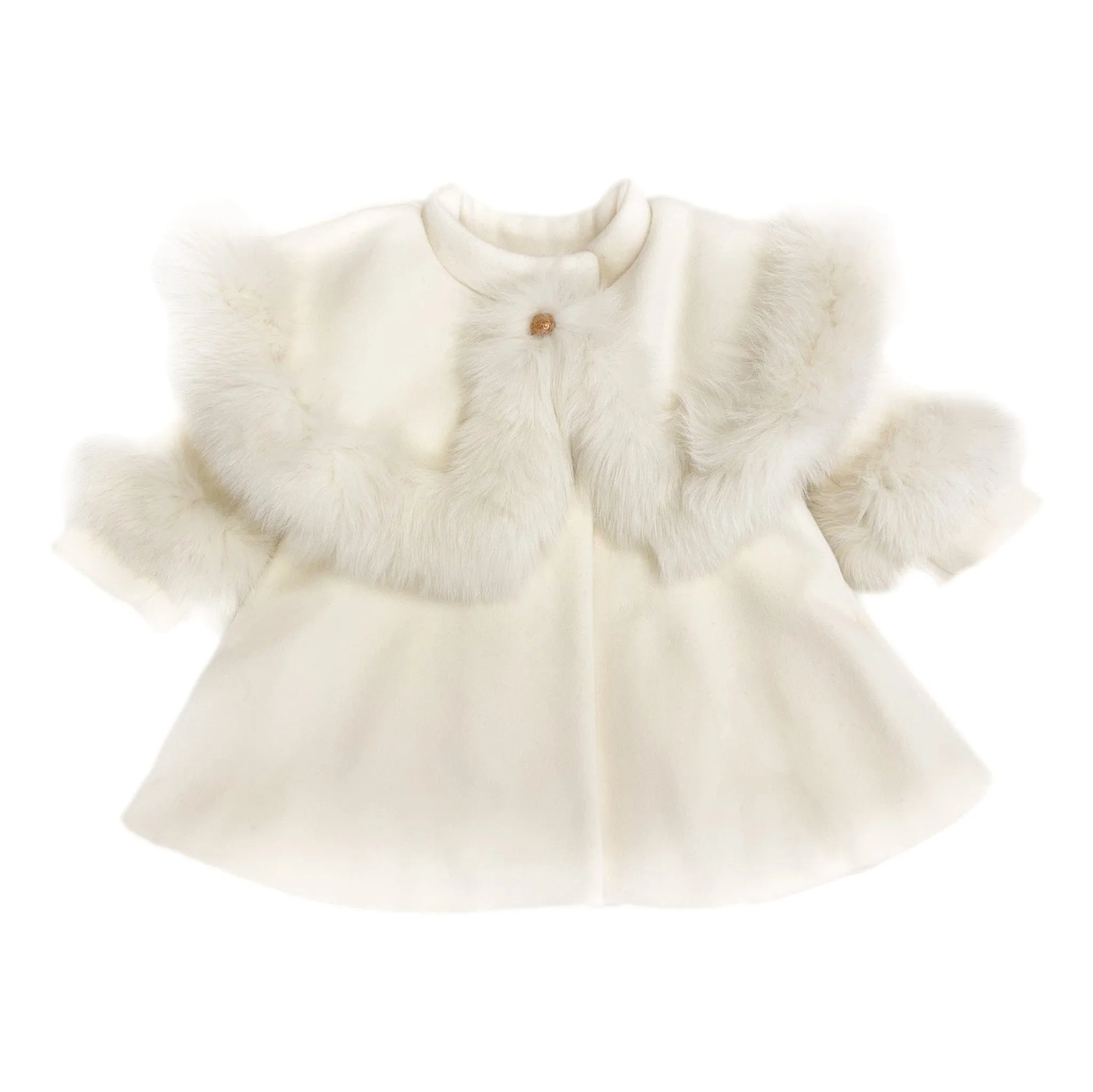 Evie Ivory Wool Capelet