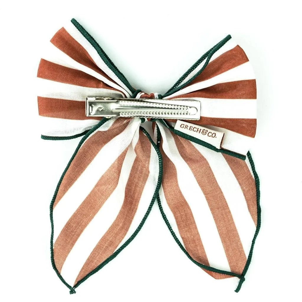 Fable Bow-Mid Size - Stripes Atlas   Tierra