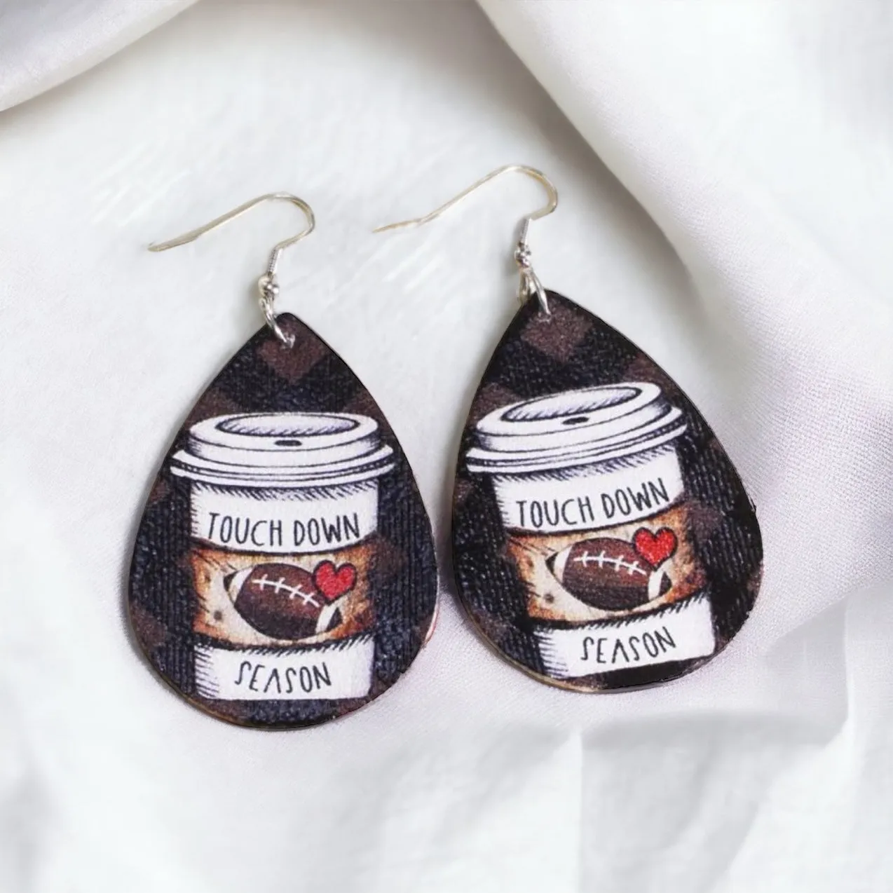 Football Earrings - Thanksgiving Earrings, Thanksgiving Accessories, Turkey Trot, Thanksgiving Football Earrings