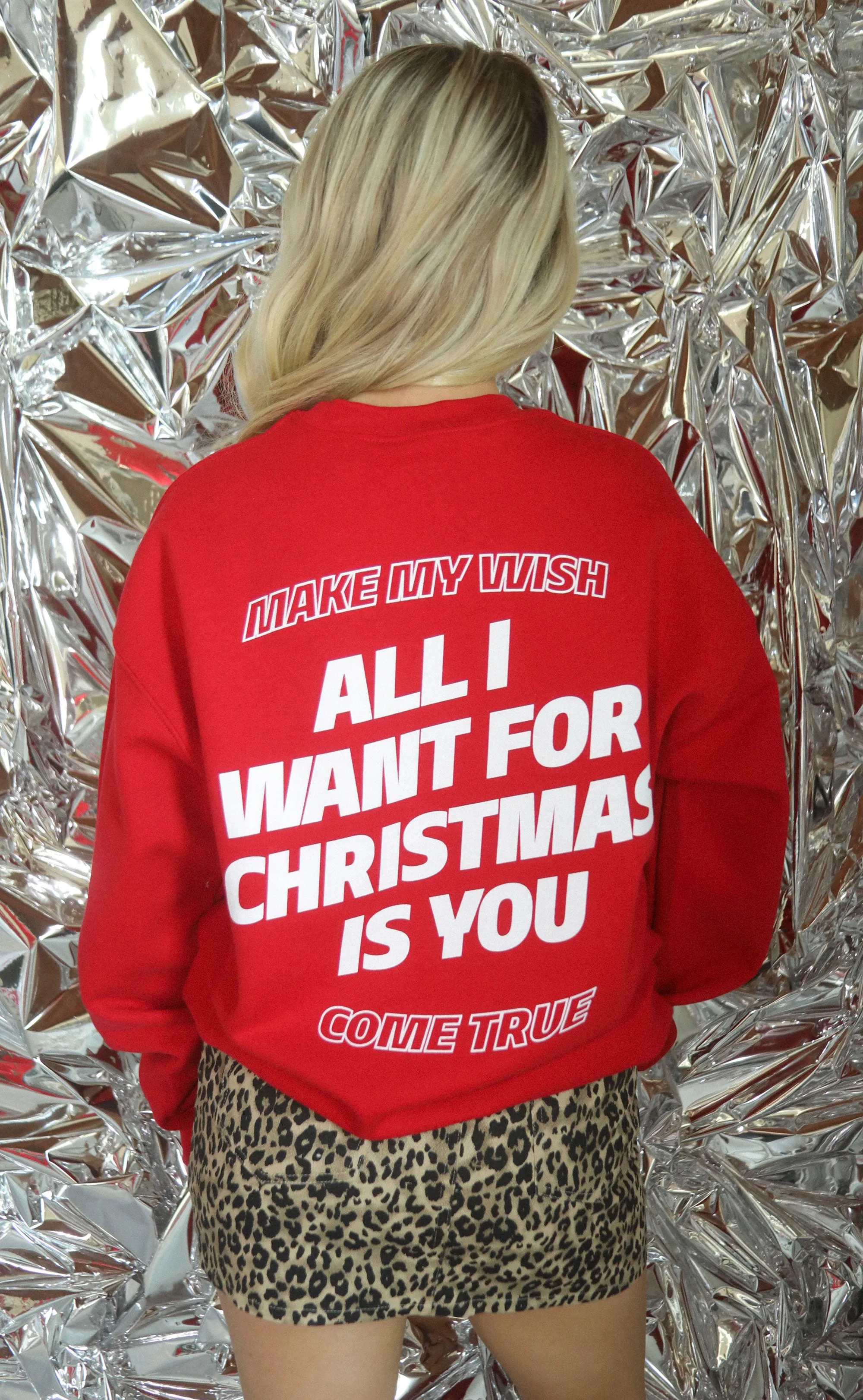 friday   saturday: all i want for christmas sweatshirt