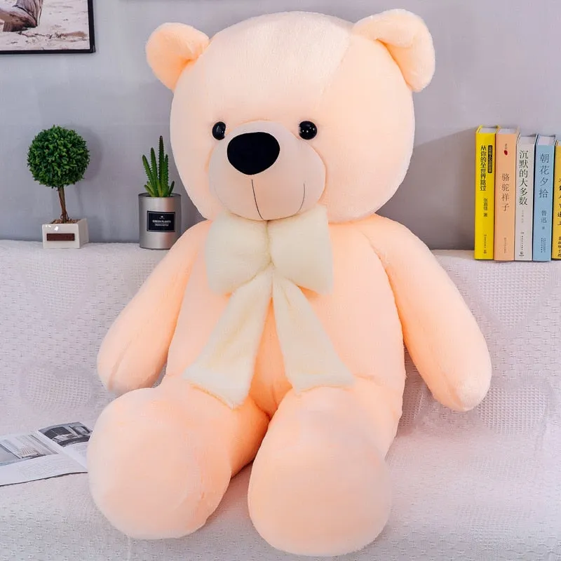 Giant Teddy Bear with Ribbon Bow Tie Stuffed Toy