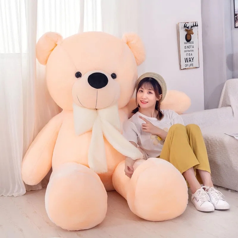 Giant Teddy Bear with Ribbon Bow Tie Stuffed Toy