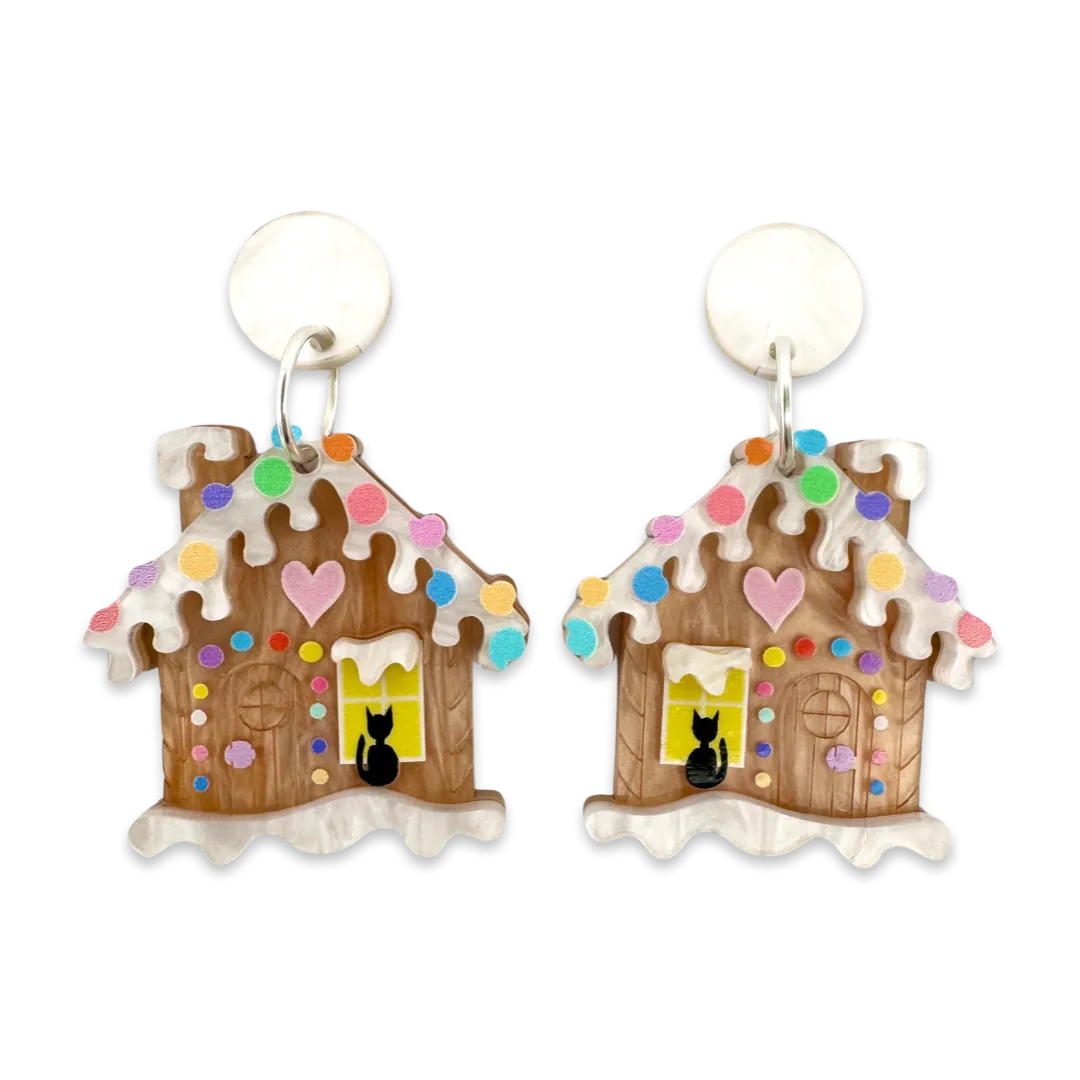 Gingerbread house  - earrings