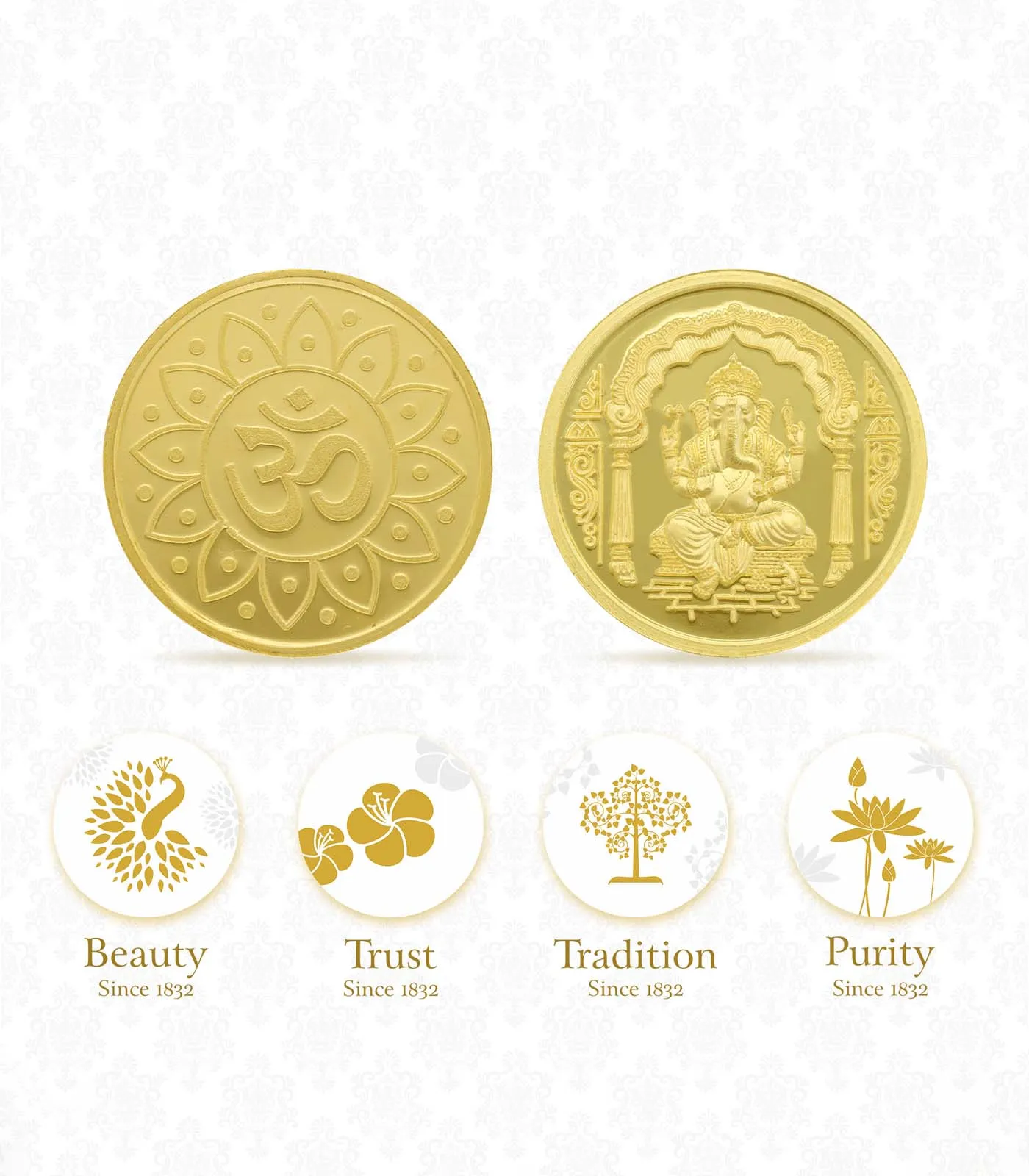 Gold Ganpati Coin-5GM