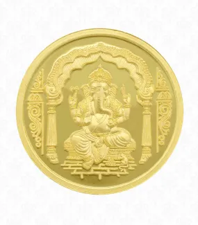 Gold Ganpati Coin-5GM