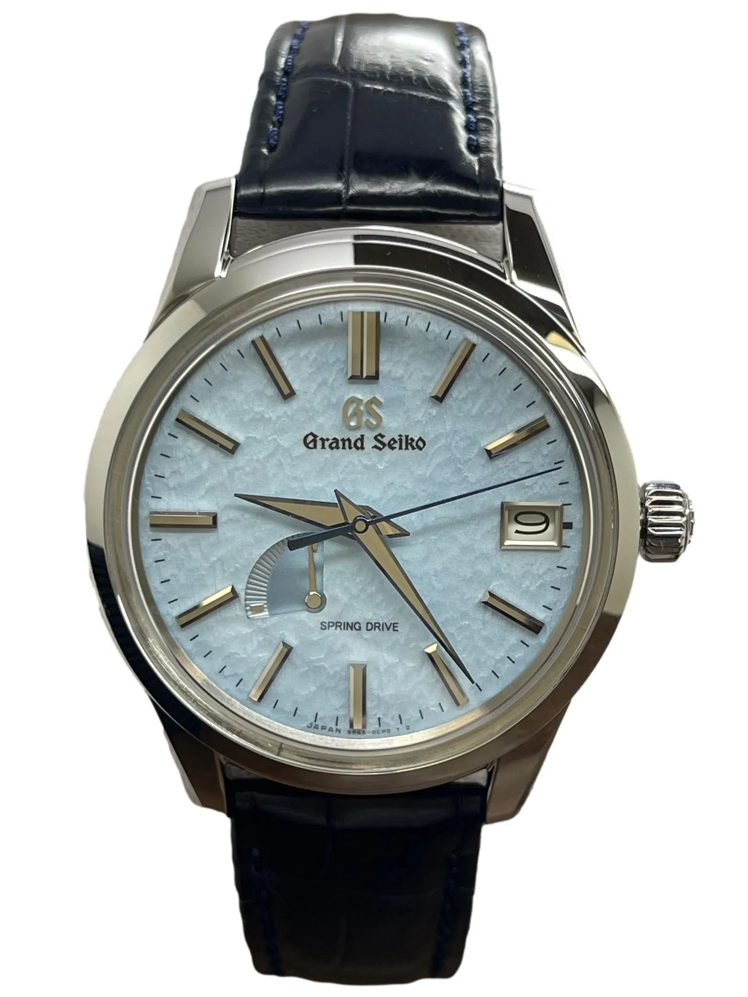 Grand Seiko Elegance Collection SBGA407G Blue Snowflake Dial Spring Drive Men's Watch