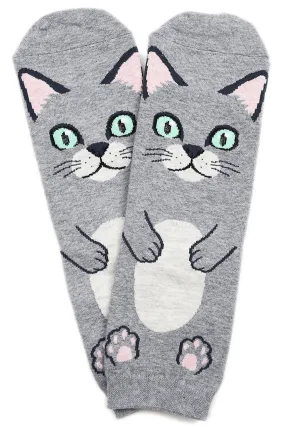 Gray Cat Nap Socks