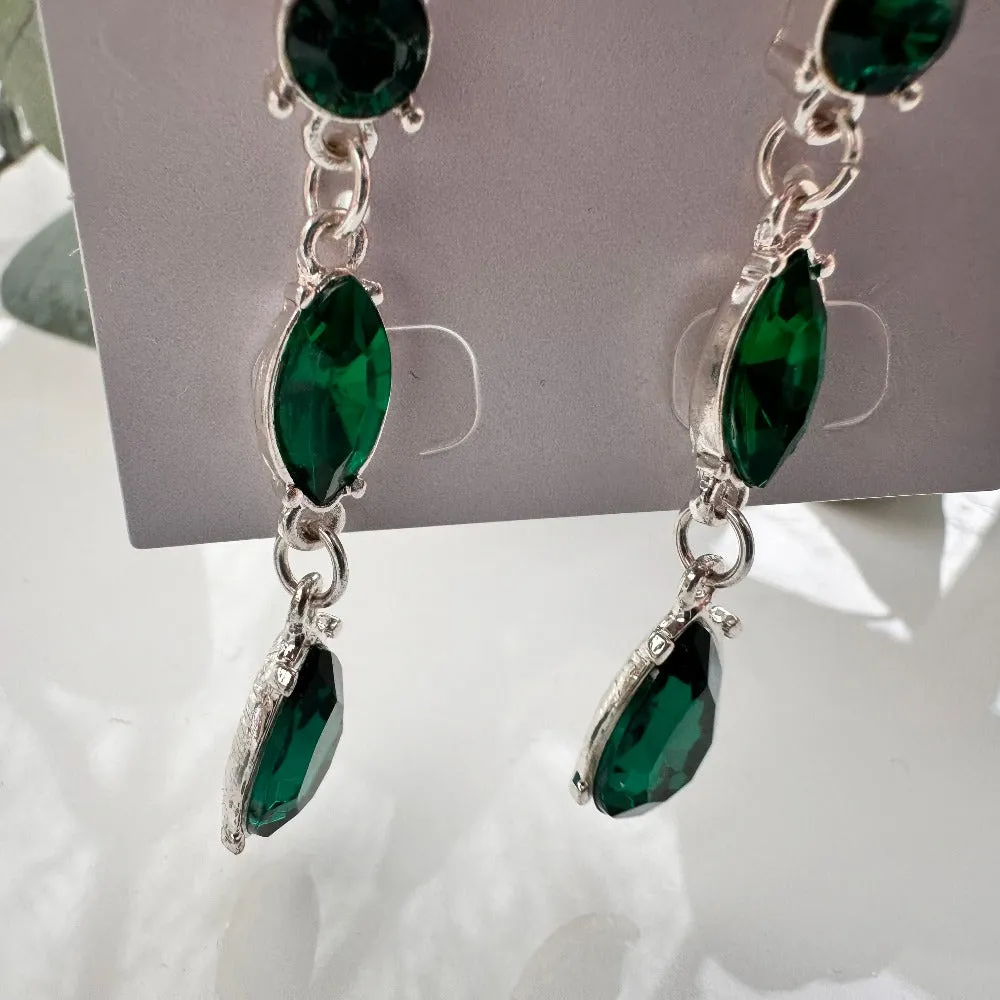 Green Dropper Earring