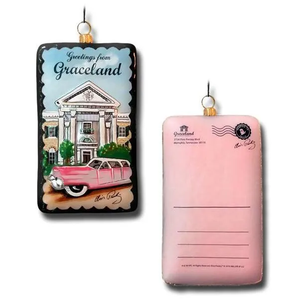 Greetings from Graceland Postcard Ornament