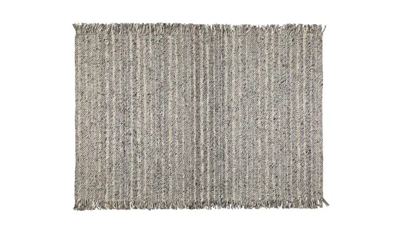 Grey and Blue Frills Carpet 170X240