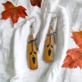 Halloween Bottle Earrings - Halloween Earrings, Wine Earrings, Halloween Accessories, Halloween Earrings, Wine Bottle Earrings, Wine Accessories