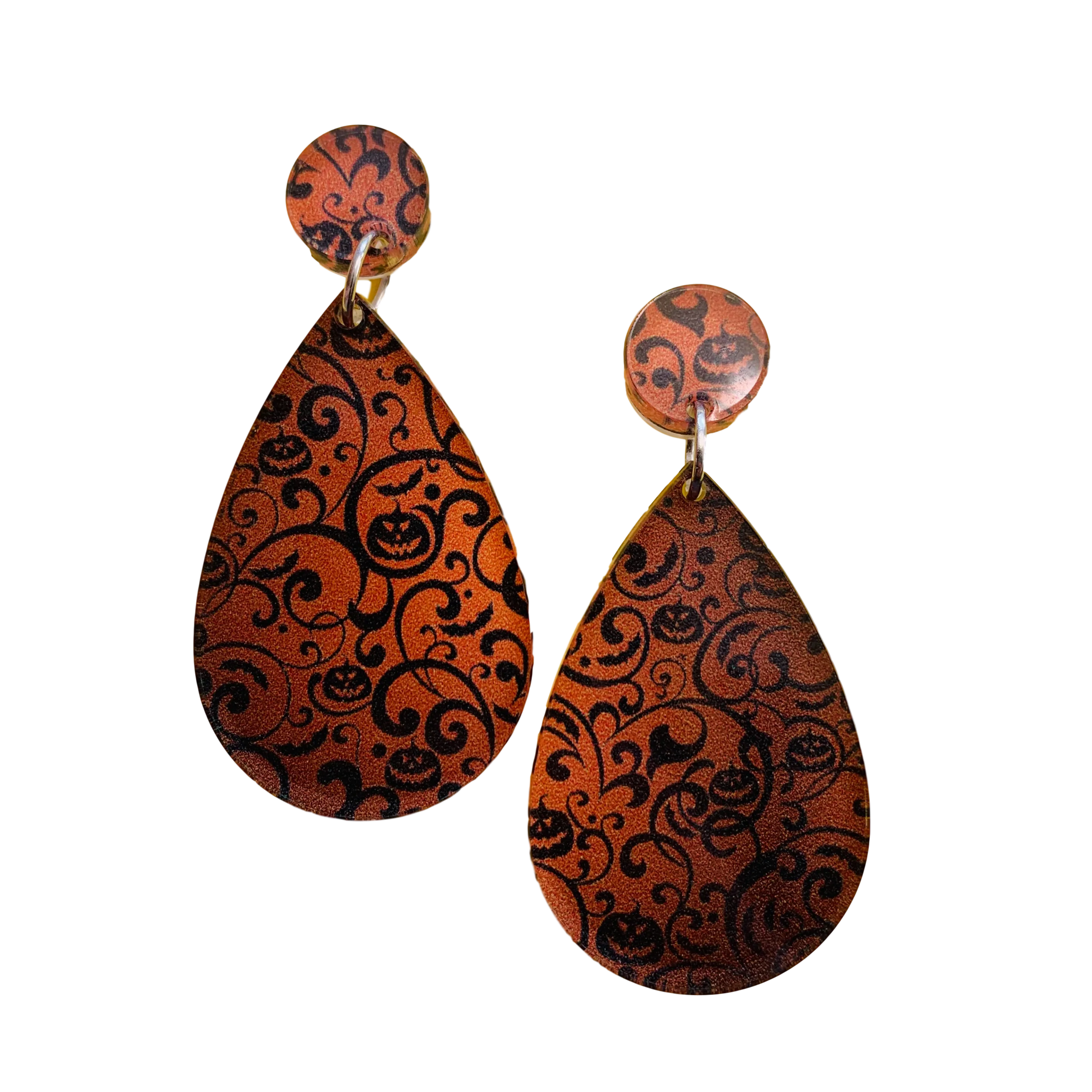 Halloween Pumpkin acrylic earrings