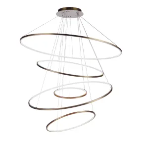 Halo LED Chandelier - Brass