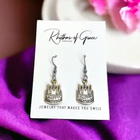 Happy Birthday Earrings - Birthday Accessories, Birthday Queen, Birthday Girl Earrings, Happy Birthday