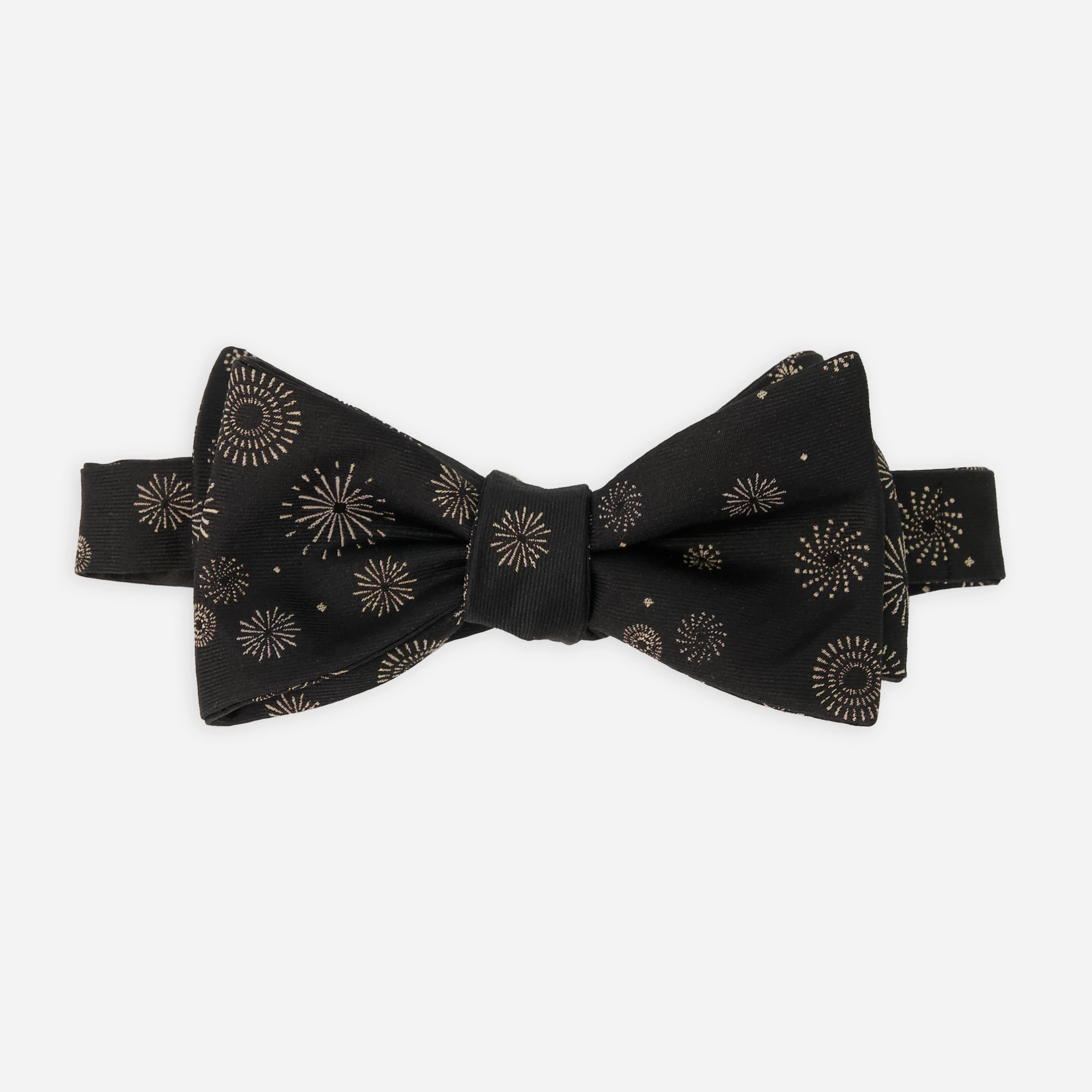 Happy New Year Black Bow Tie