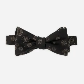 Happy New Year Black Bow Tie