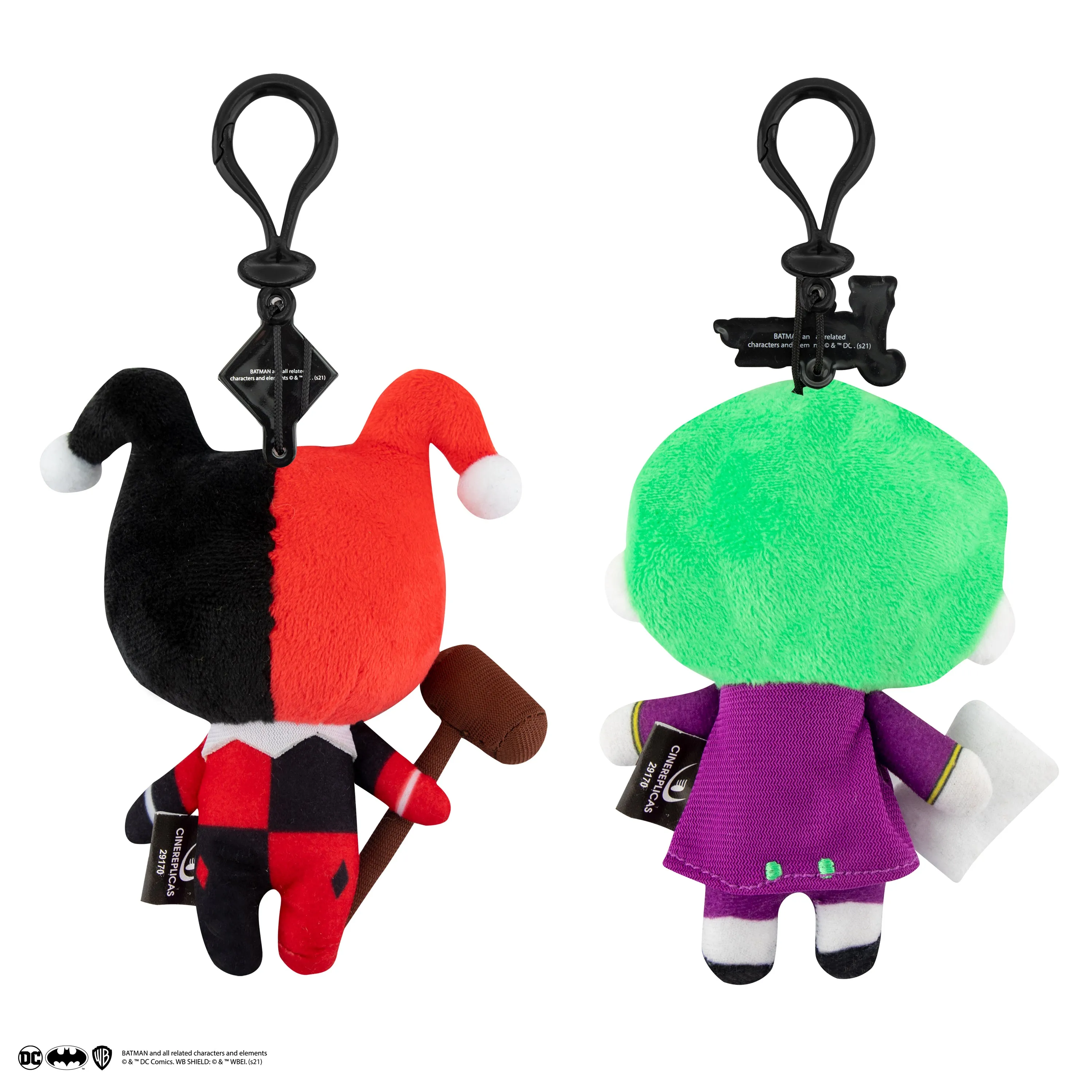 Harley Quinn and The Joker Plush Keyrings