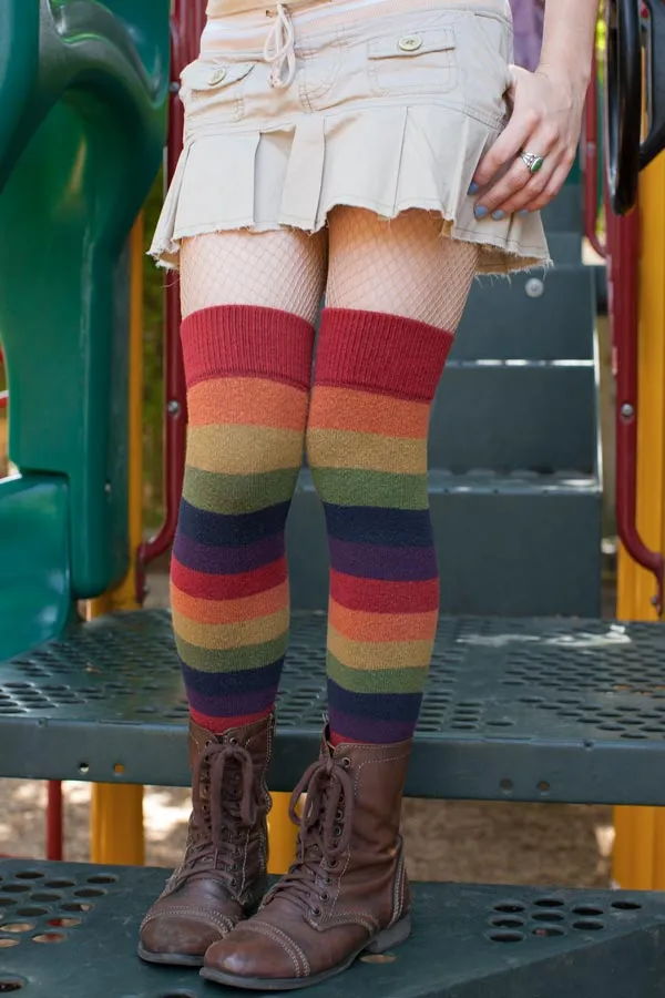 Harvest Rainbow Extraordinary Thigh High Socks