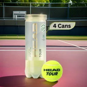 Head Tour Tennis Balls Dozen (4 Cans)