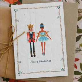 Hello Petal Plantable Christmas Card - Nutcracker