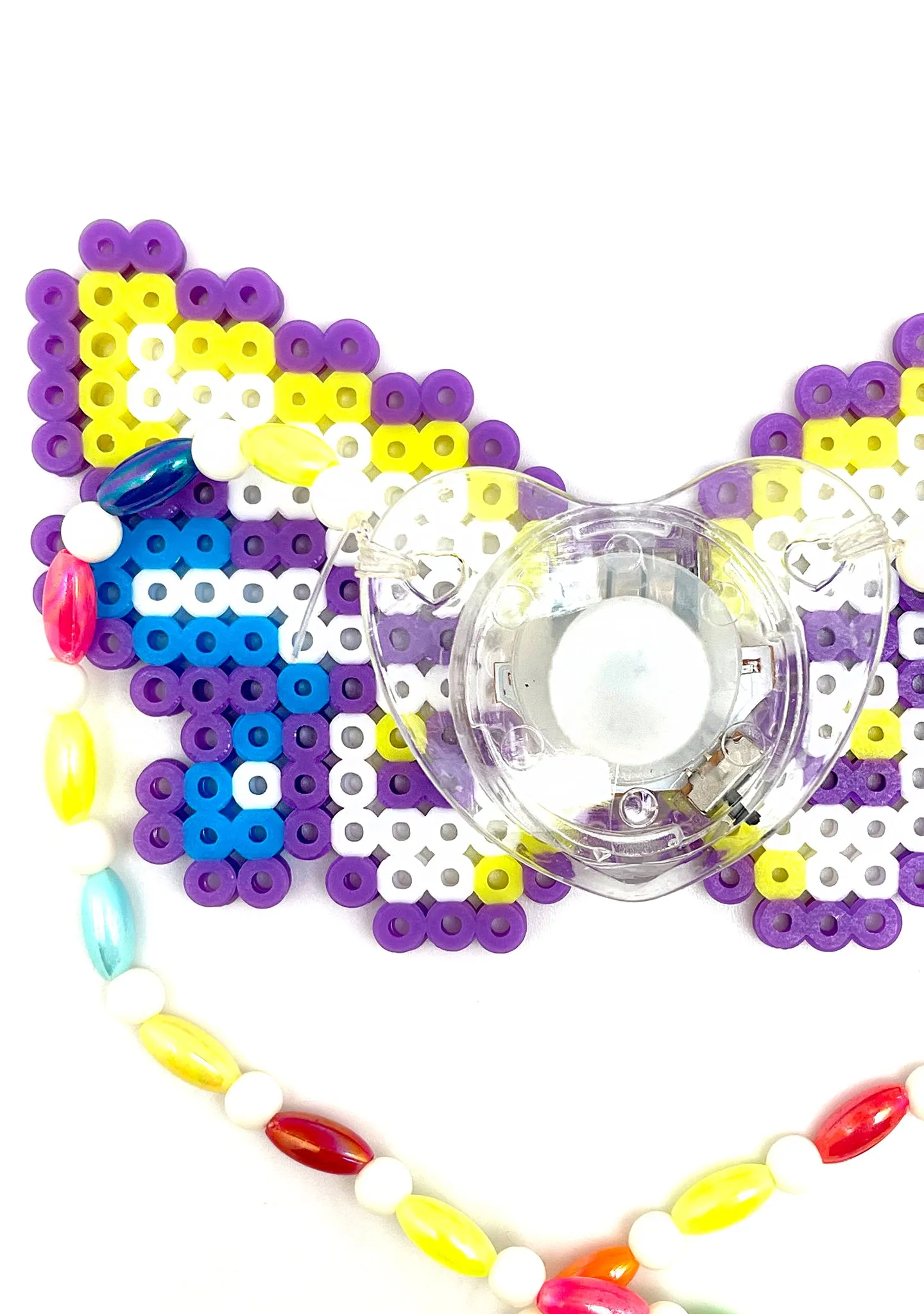 Hypnotic Fairy Wings Light Up Pacifier Rave Kandi Necklace