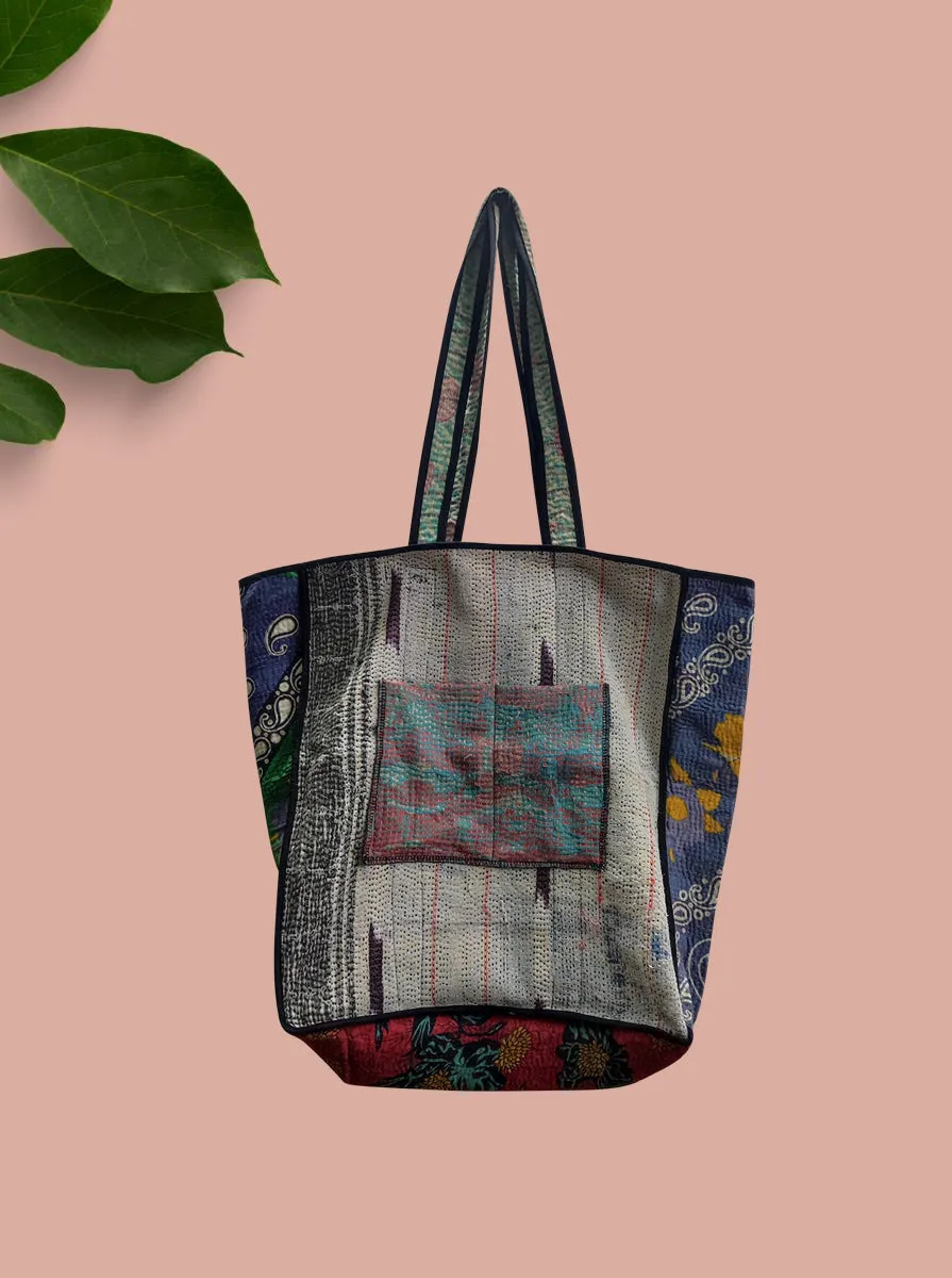 kantha vintage tote