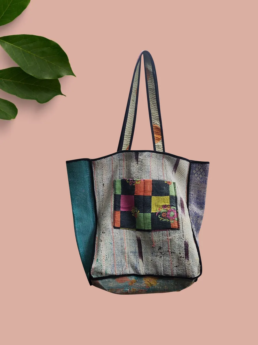 kantha vintage tote