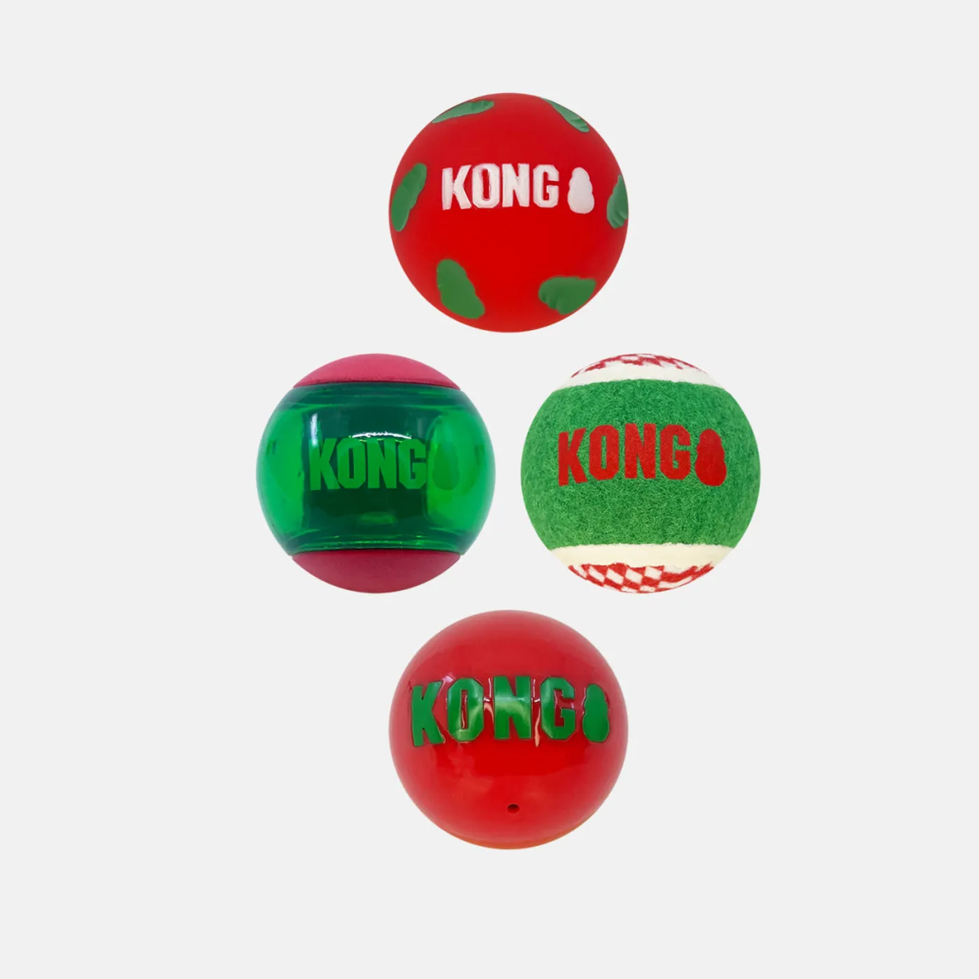 KONG Holiday Occassion Balls 4 Pack