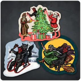 Krampus & Friends Series 1 Christmas Cutout Set of 3