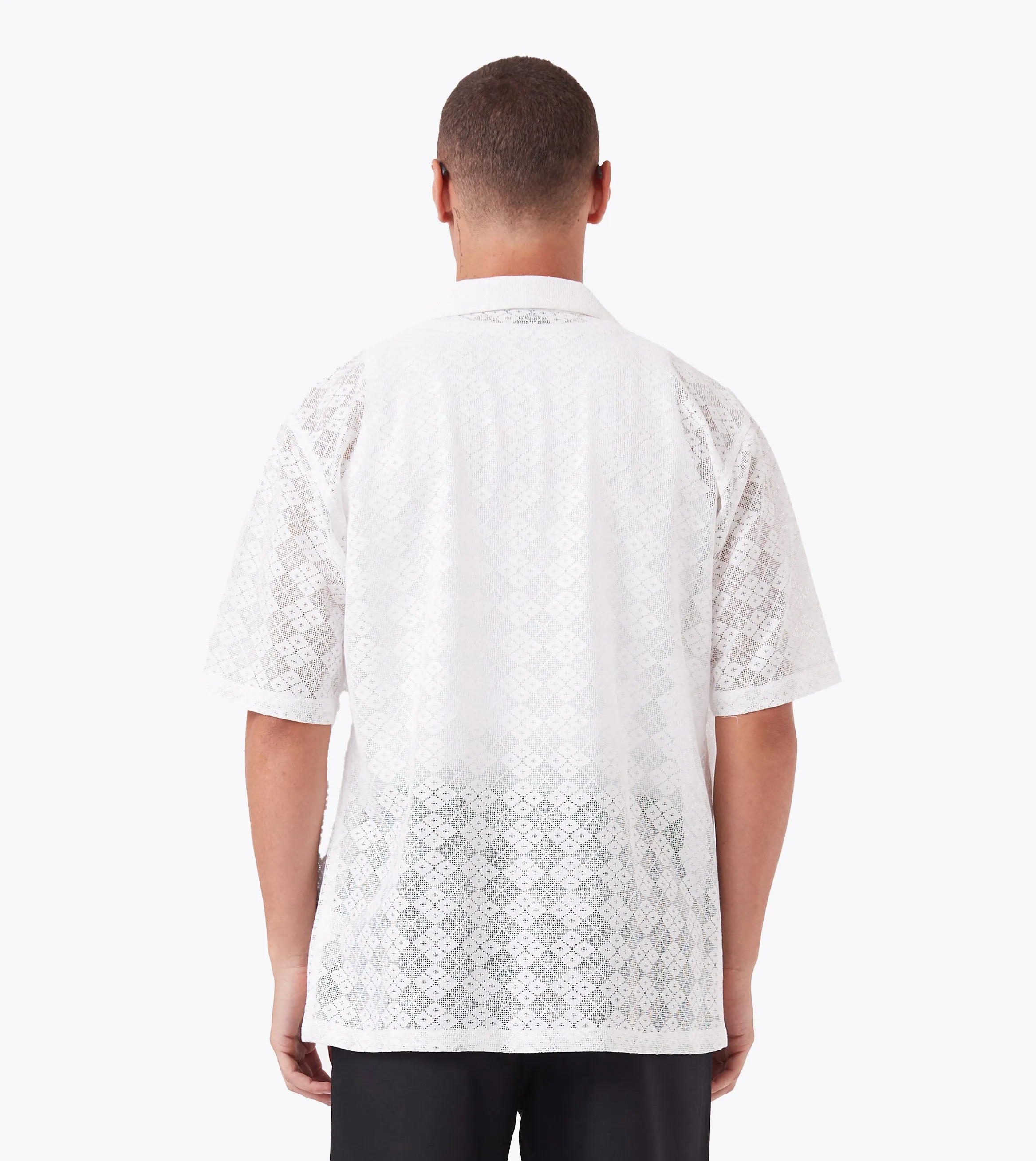 Lace Holiday SS Shirt White