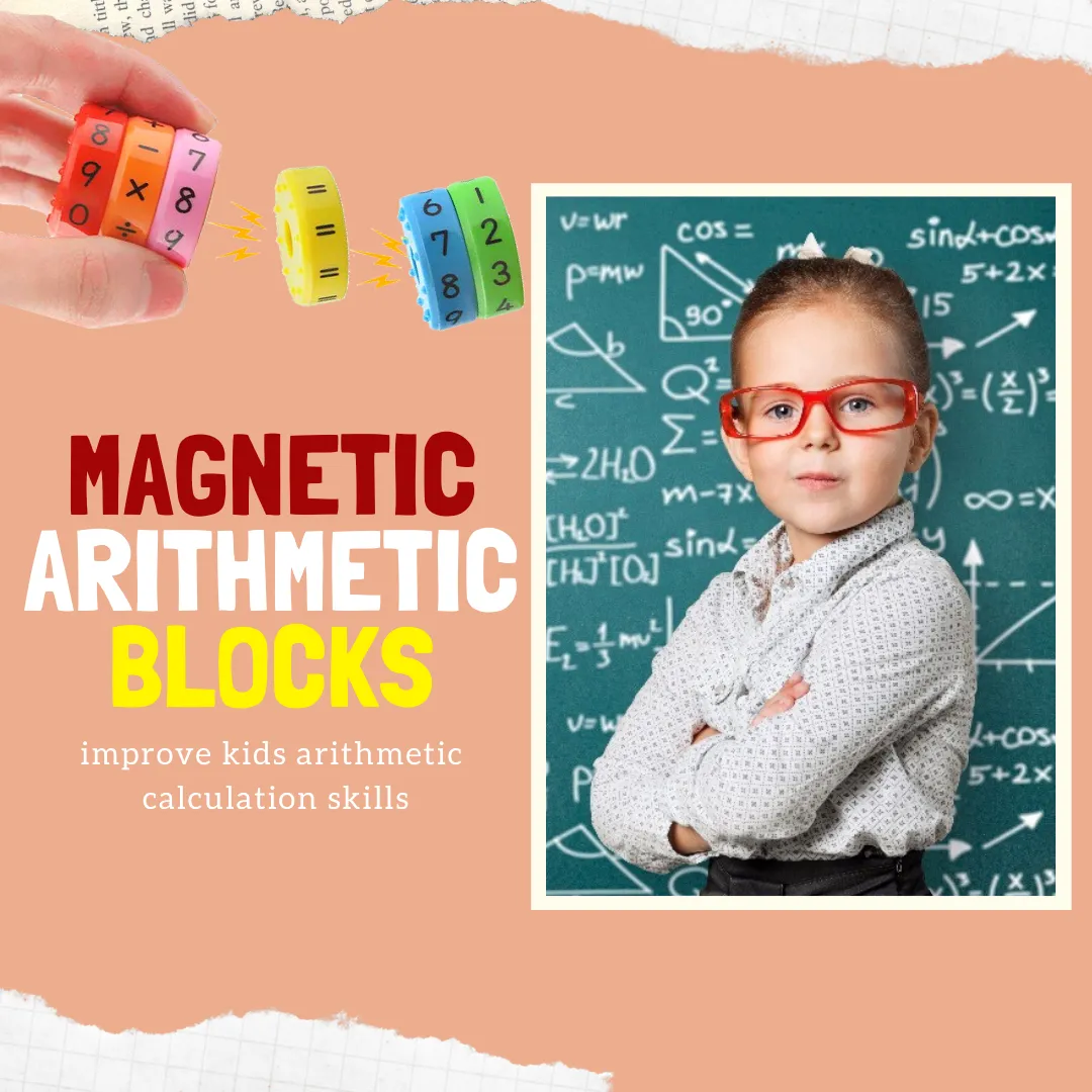 Learning Toy - Magnetic Arithmetic Blocks (6 pcs set)