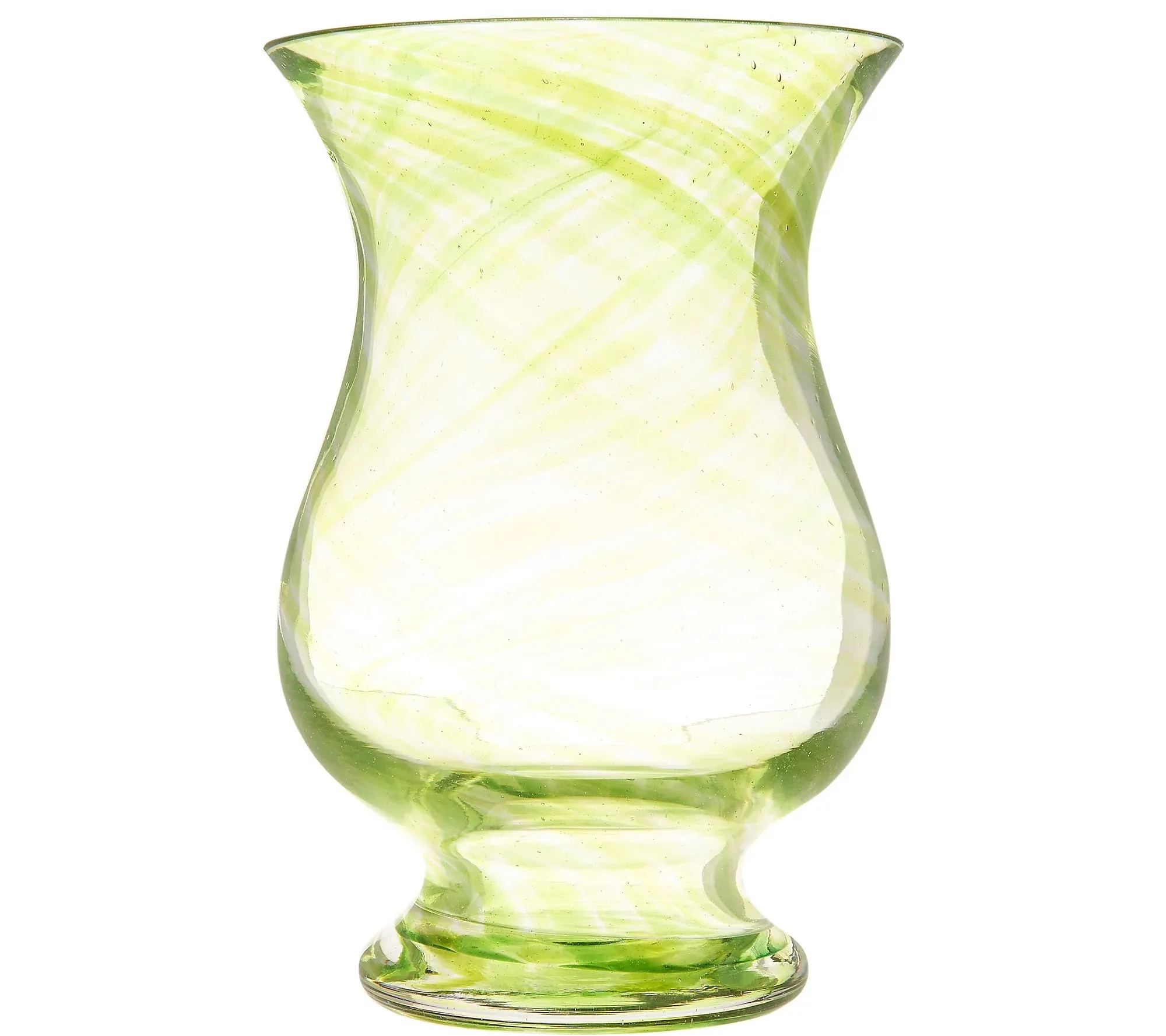 Lightscapes Art Glass Hurricane with Lightscapes Candle Red Color