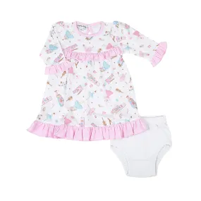 Magnolia Baby Nutcracker Ballet Printed Ruffle Dress