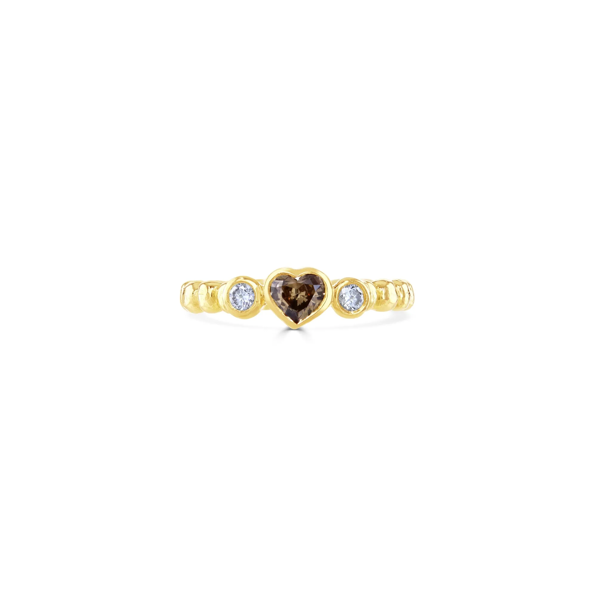 Mink Diamond Heart Tutti Frutti Ring