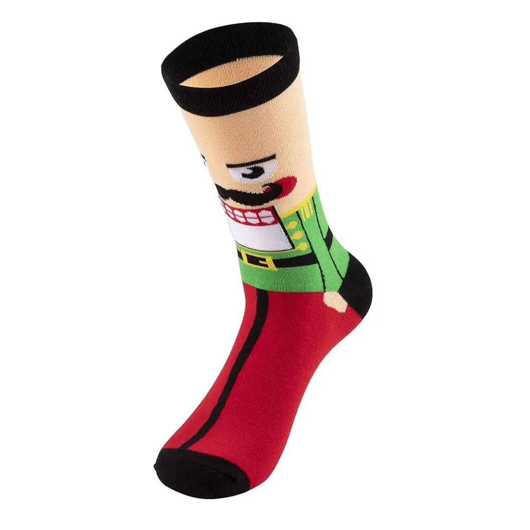 Nutcracker Christmas Crew Socks (Adult Large - Men's Shoe Sizes 8-12)