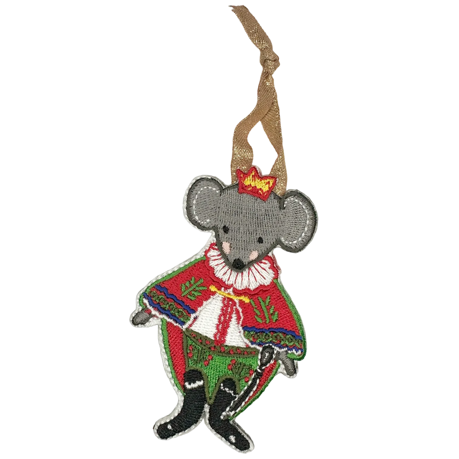 Nutcracker Embroidered Ornament - Harlequin Doll