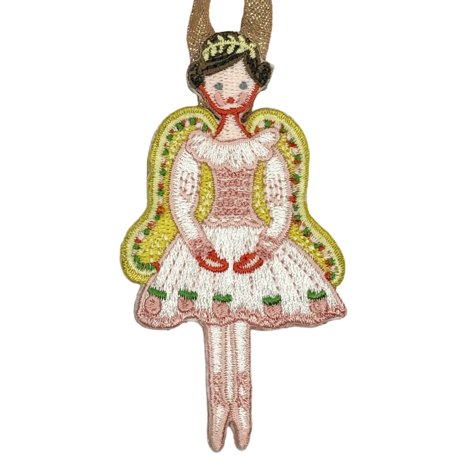 Nutcracker Embroidered Ornament - Harlequin Doll